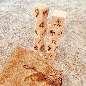 Handmade Wooden Number Blocks